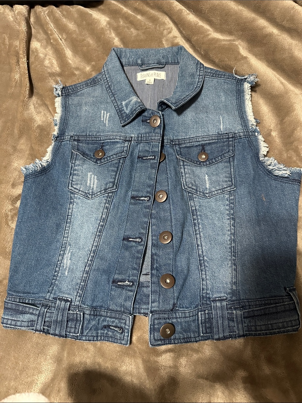 Patrons of Peace Denim Shirt Jacket - Light Blue